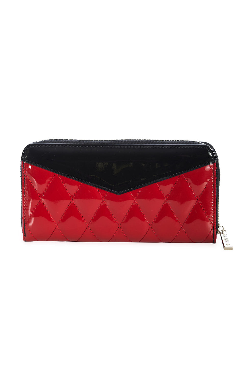 Red & Black Patent Leather Wallet