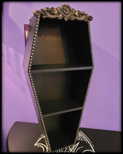 Load image into Gallery viewer, 20.5&quot; Black &amp; Gold Coffin Shelf