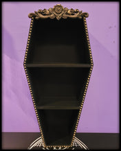 Load image into Gallery viewer, 20.5&quot; Black &amp; Gold Coffin Shelf