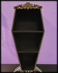 20.5" Black & Gold Coffin Shelf