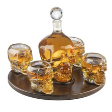 Load image into Gallery viewer, Skull Decatur with 4 Skull Shot Glasses