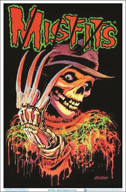 Misfits Nightmare Fiend Blackight Poster