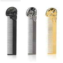 Load image into Gallery viewer, Metal Skull Comb