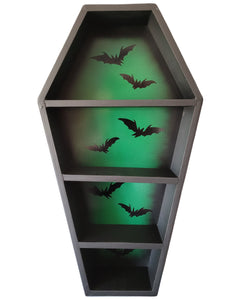 32.5" Green Pinstriped Coffin Shelf