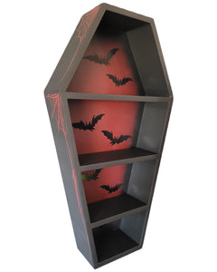 32.5" Red Pinstriped Coffin Shelf