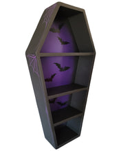 Load image into Gallery viewer, 32.5&quot; Purple Pinstriped Coffin Shelf