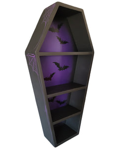 32.5" Purple Pinstriped Coffin Shelf