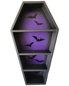 32.5" Purple Pinstriped Coffin Shelf