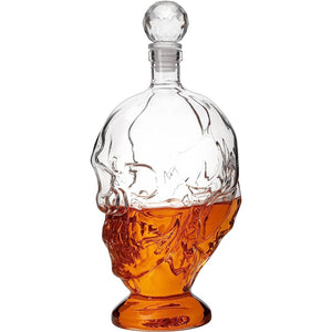 10" Glass Skull Liquor Decatur