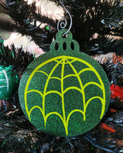 Load image into Gallery viewer, Monster Green Webbed Ornament