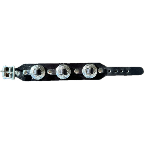 Concho Leather Wristband