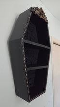 Load image into Gallery viewer, 25" Black Spiderweb Coffin Shelf