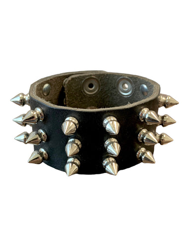Spiked Leather Wristband