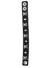 Load image into Gallery viewer, Pyramid &amp; Spike Leather Cuff