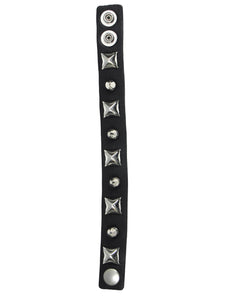 Pyramid & Spike Leather Cuff