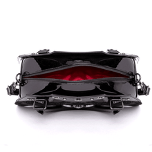 Load image into Gallery viewer, Black Damask Bat Shaped Bag