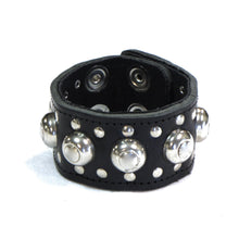 Load image into Gallery viewer, Rivet &amp; Dome Leather Cuff